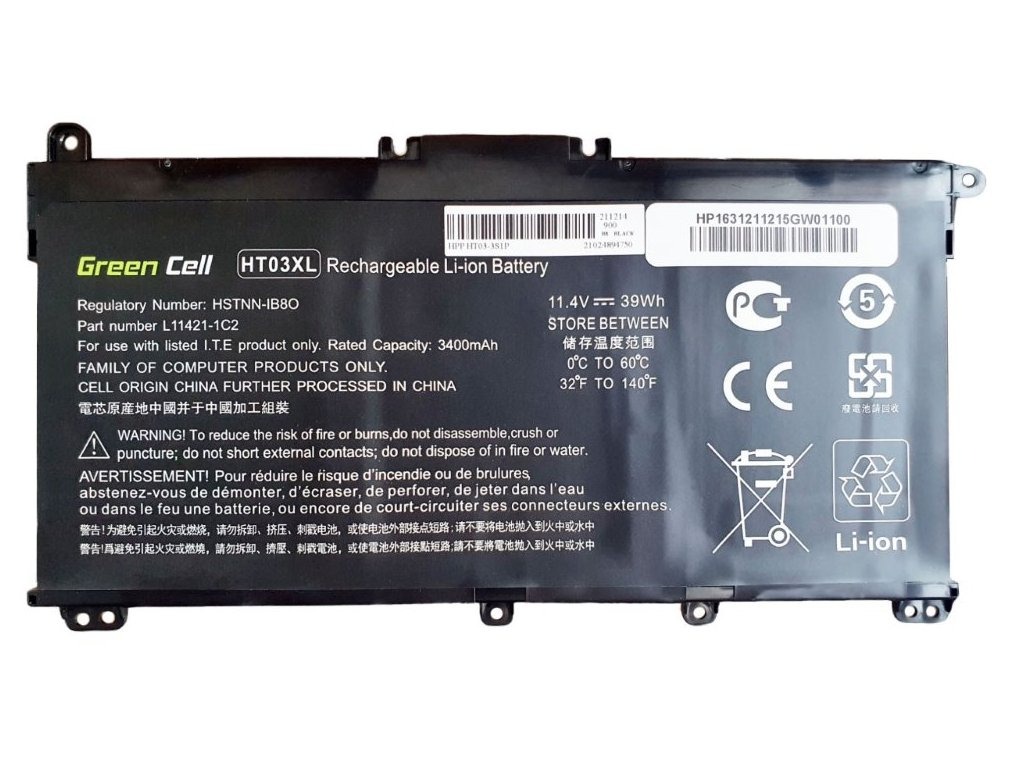 Pin laptop HP 14-ce000 14-cf000 14-df000 14-dk000 15-da000 15-db000 15s-du000 15s-dq000 240 G7 250 G7 – 3 Cell (Greencell)