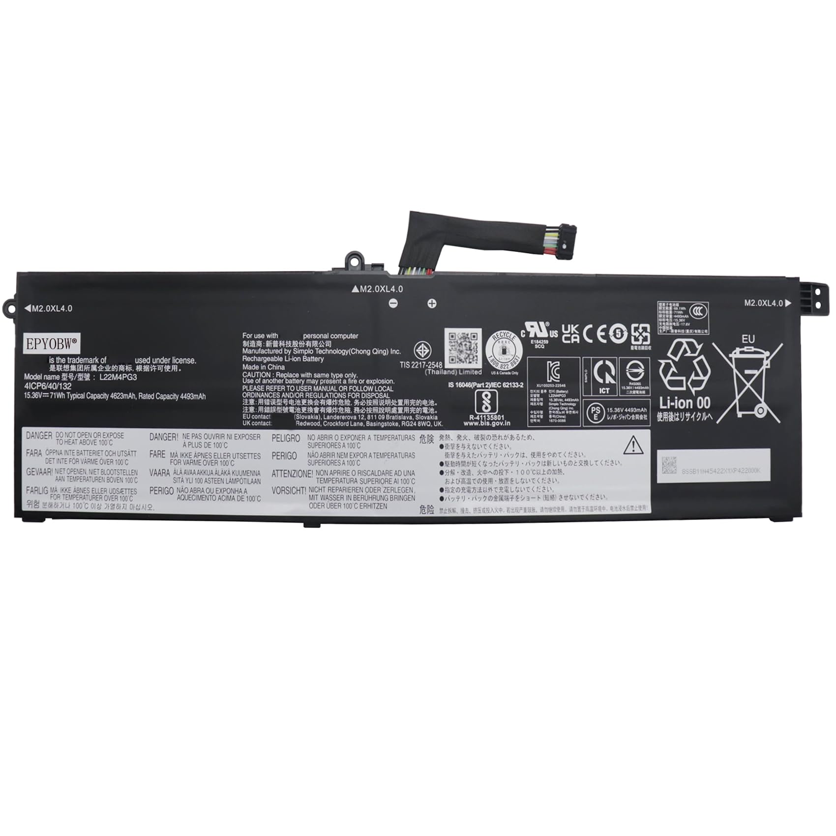 Pin laptop Lenovo ThinkBook 16 G5+ (2023) L22L4PG3 (4 cell) – cho ThinkBook 16 G5+ Ryzen Edition (21K00004CD)