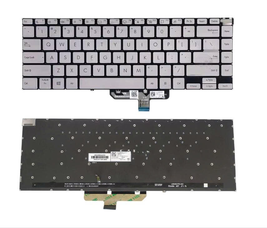 Bàn phím laptop Asus ZenBook 14X OLED UX5401EA, UX5401ZA, UX5401ZAS, UM5401QA (BẠC, LED, BH 6TH)
